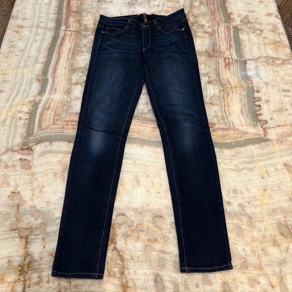 Paige Skyline Skinny Jeans Womens Size 27 Dark Wash Stretch Denim 33 Inseam